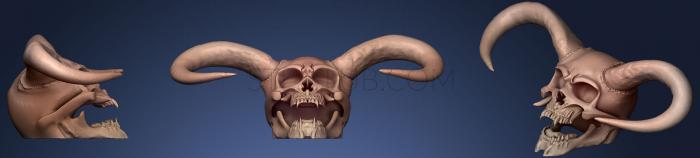 3D model Horned Demon Skull (STL)